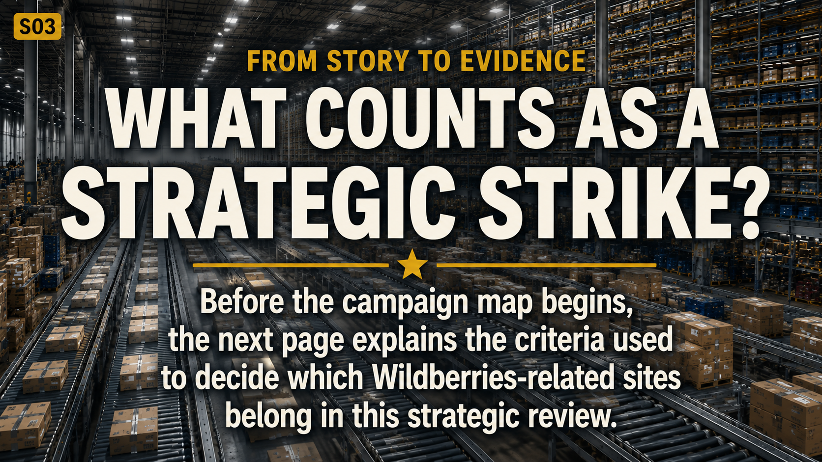 What counts as a strategic strike? warehouse title slide